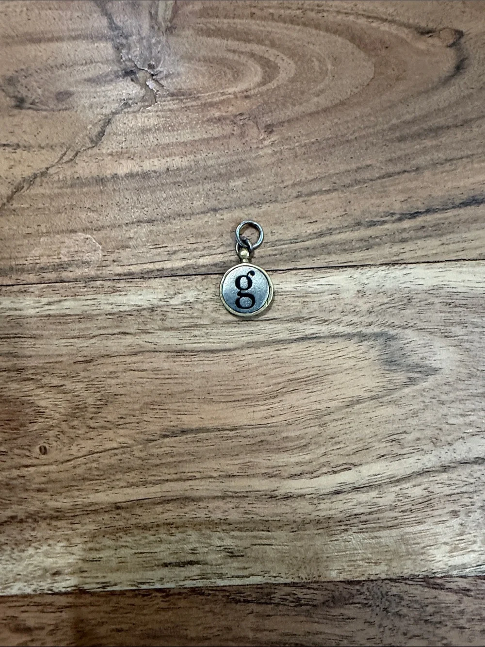 Waxing poetic charms-Mixed Metal Initial & Coin Charms - Gold and Silver - Picture 7 of 7